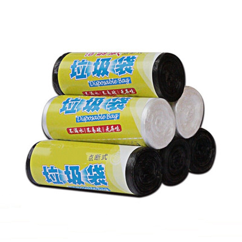 贝净洁【30只】只全新料60*70cm中号垃圾袋卷筒装装垃圾袋子黑色透明