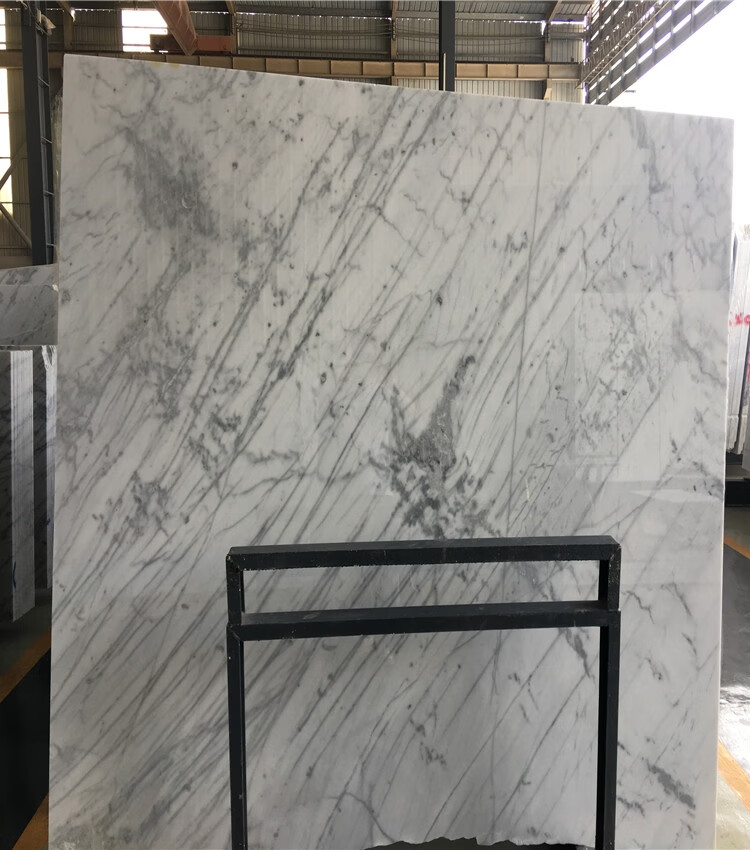 艾风格天然白色大理石中花白洗手盆地板墙身砖水台板梯窗台石 白色