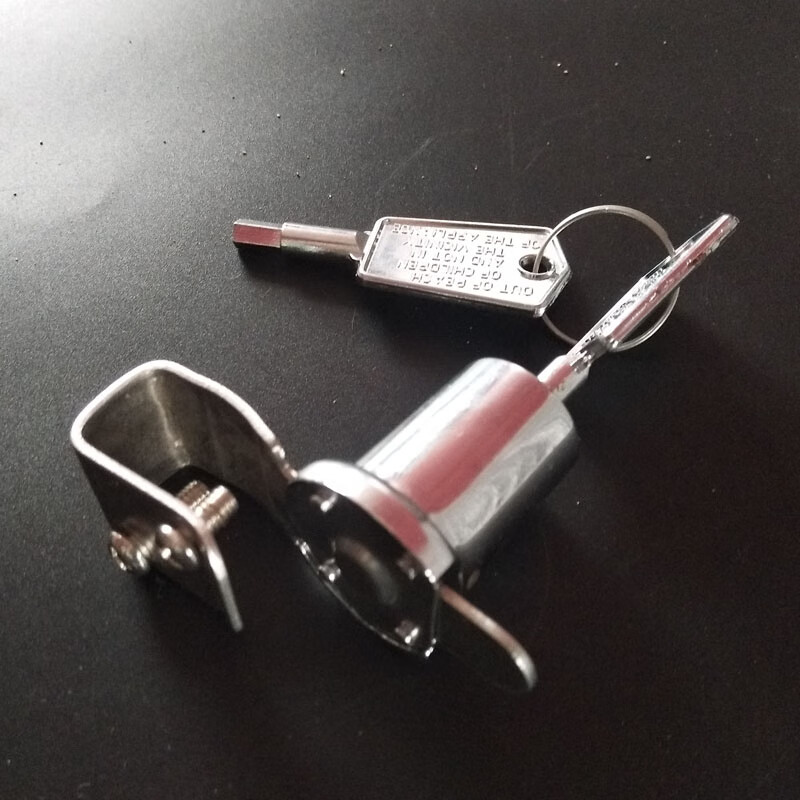 木可西星星冷柜锁卧式冰箱老式推拉门锁平面家用搭扣冰柜锁配件原装