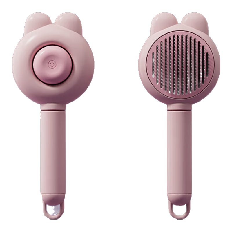 猫梳子去浮毛梳毛刷梳针狗狗梳毛神器宠物梳梳猫刷猫咪用品 小兔子款甜豆粉