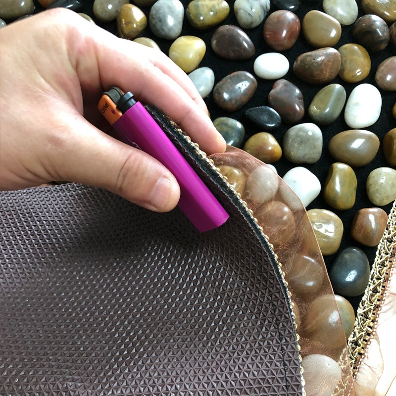 天然鹅卵石地垫足底按摩脚垫雨花石腿部穴位训练走毯指压板器材 平安结 50*200cm