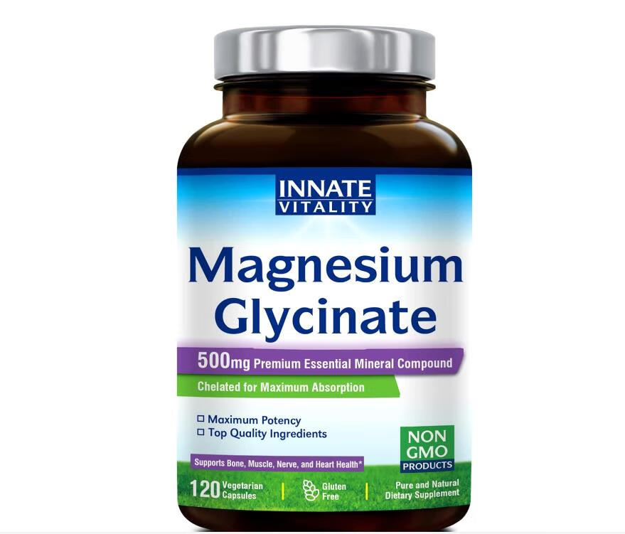 美国甘氨酸镁magnesiumglycinate关节睡眠情绪好吸收不伤胃
