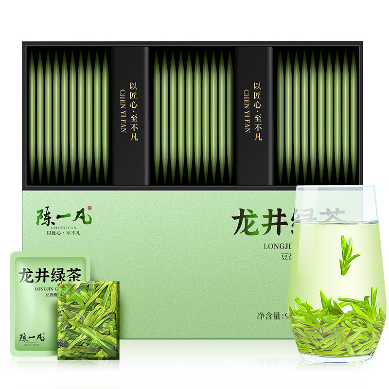 陈一凡茶叶 龙井茶 2024新茶春茶龙井绿茶叶送长辈茶送礼盒装150g 单