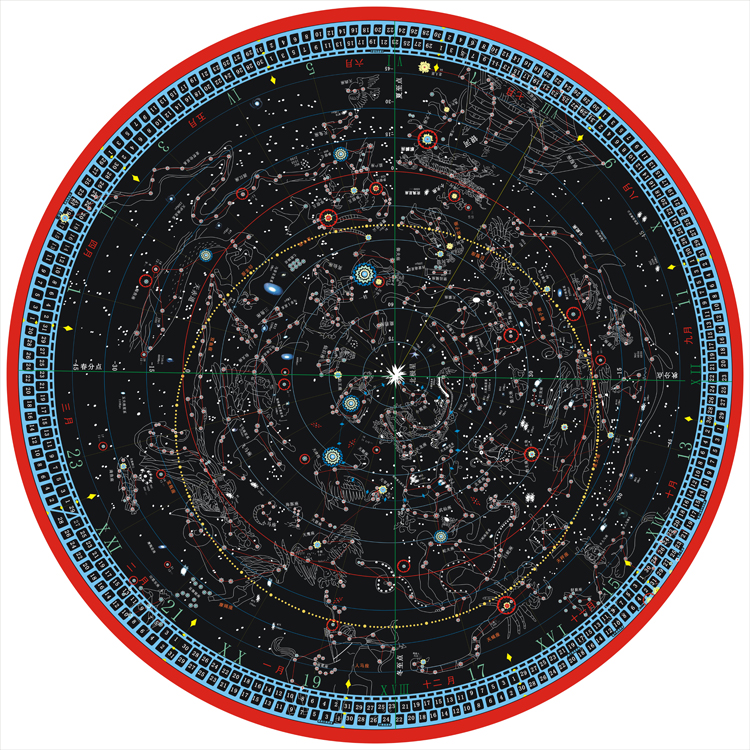 星象仪星座图 星象宇宙世界 太阳系 月球系 太空分布图科普 其它颜色