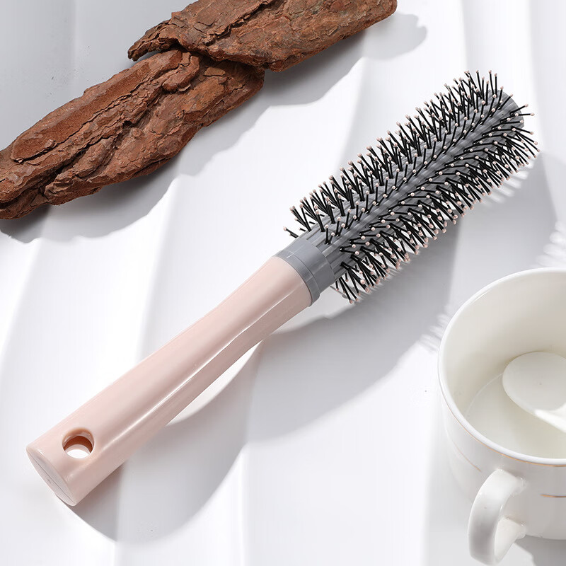 韩美臣气垫梳气囊梳卷发梳女男通用长发梳子女便携家用按摩梳排骨梳滚梳 卷发梳 2件 （粉色款）