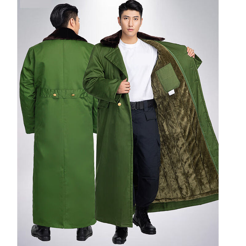 枫潇潇【首单立减】羊毛军大衣军棉大衣冬季加厚男女长款冷库劳保安