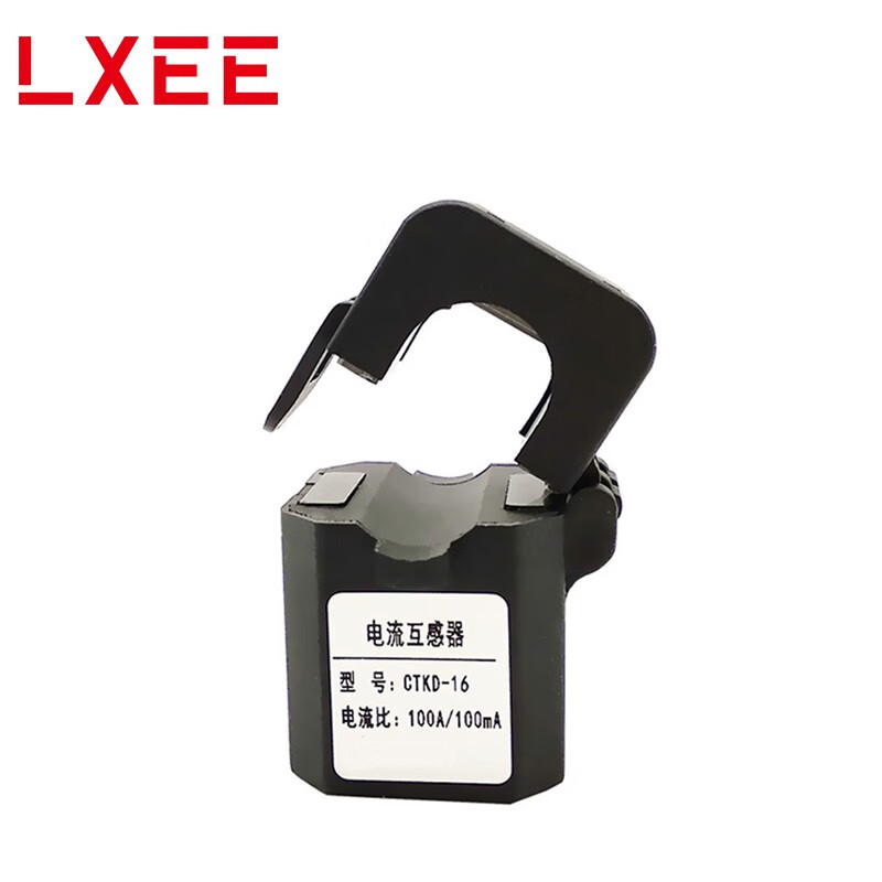 lxee 开口式电流互感器kct小型 三相交流电表 100-1000a/5a 开合式卡