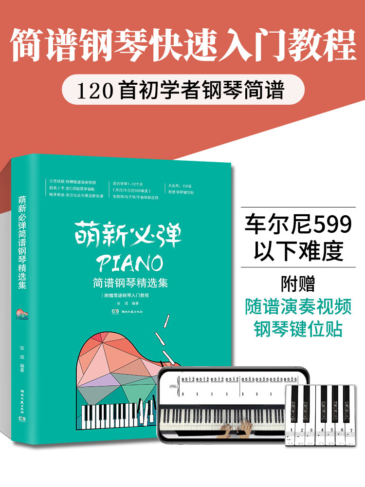 萌新必弹流行钢琴精选集 张瑶 初学者钢琴谱流行曲入门简谱 钢琴基础