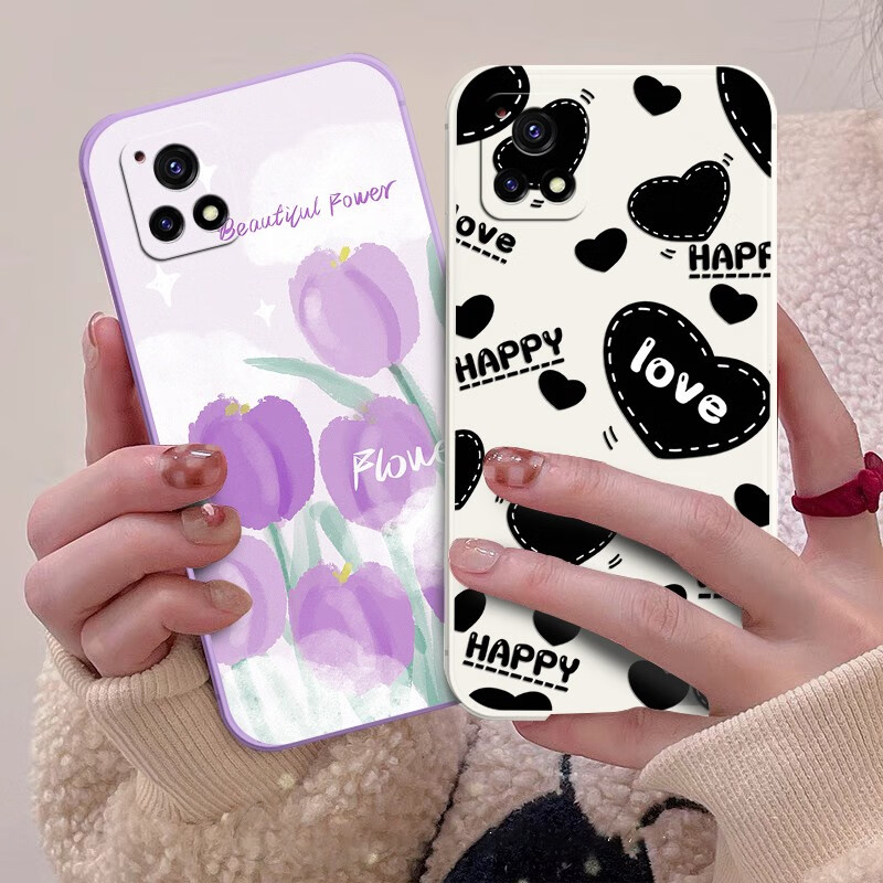 梦逸轩vivo iQOOU3手机壳iQOOU3X软套V2061A硅胶V2106A全包iQ00U3超薄iQ00U3X防摔男女情侣磨砂保护可爱  【紫】潮流女孩【关注店铺配钢化膜手绳】YZ	