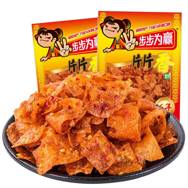 步步为赢片片香100克大包爆辣味麻辣豆皮辣条辣湖南特产休闲零食 30g*