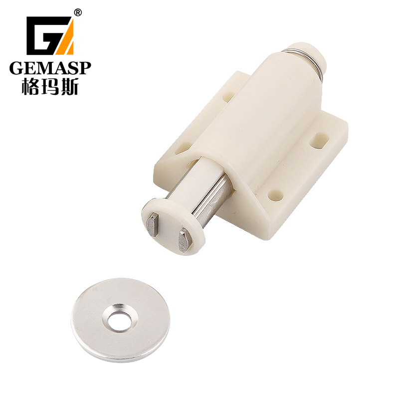 格瑪斯柜門反彈器免拉手按彈式門碰磁柜吸反家用五金SN9753 米黃色