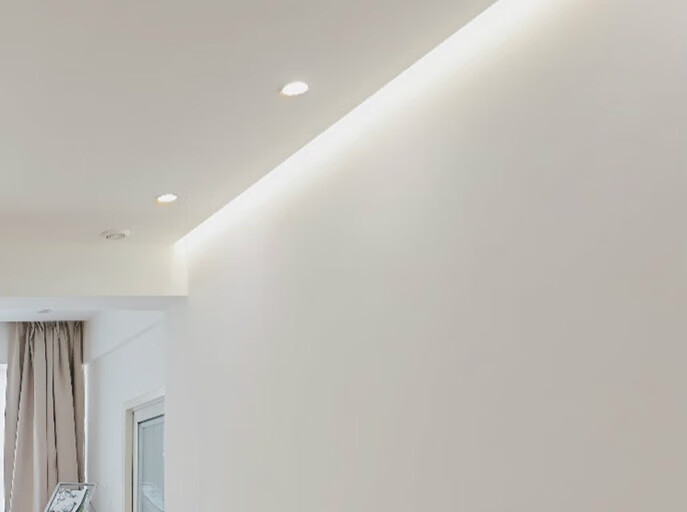 粟慄反光灯槽洗墙led现代线条无主灯简约风客厅吊顶铝槽灯无吊顶灯带