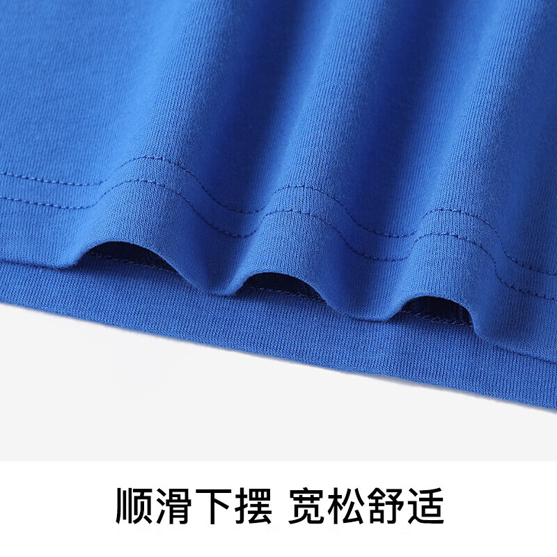 Classic Teddy男童T恤儿童打底衫中大童装春秋季套头衣服 克莱因蓝卡车泰迪 100