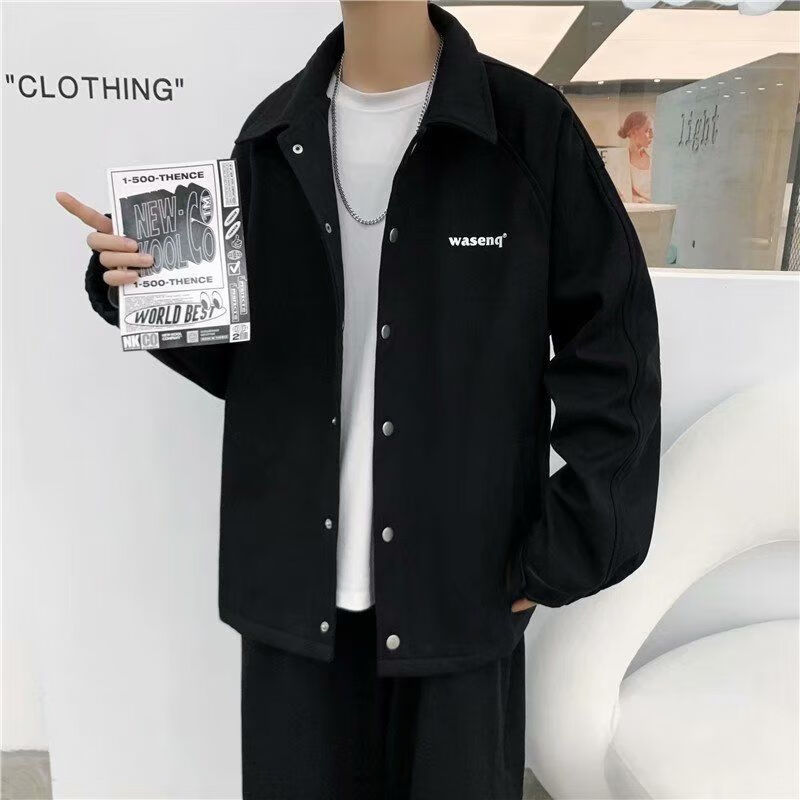 xzax春季套装男潮一整套搭配痞帅气穿搭衣服男装休闲外套男春秋款