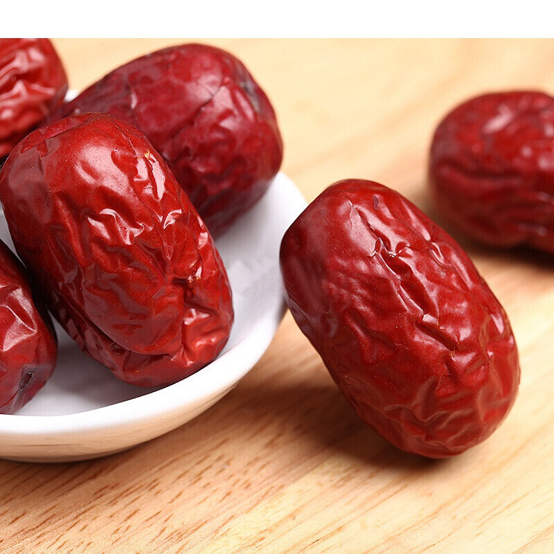 虎钢馋沙迪克新疆特产且末贡枣1000g 零食果干红枣煲汤煮粥