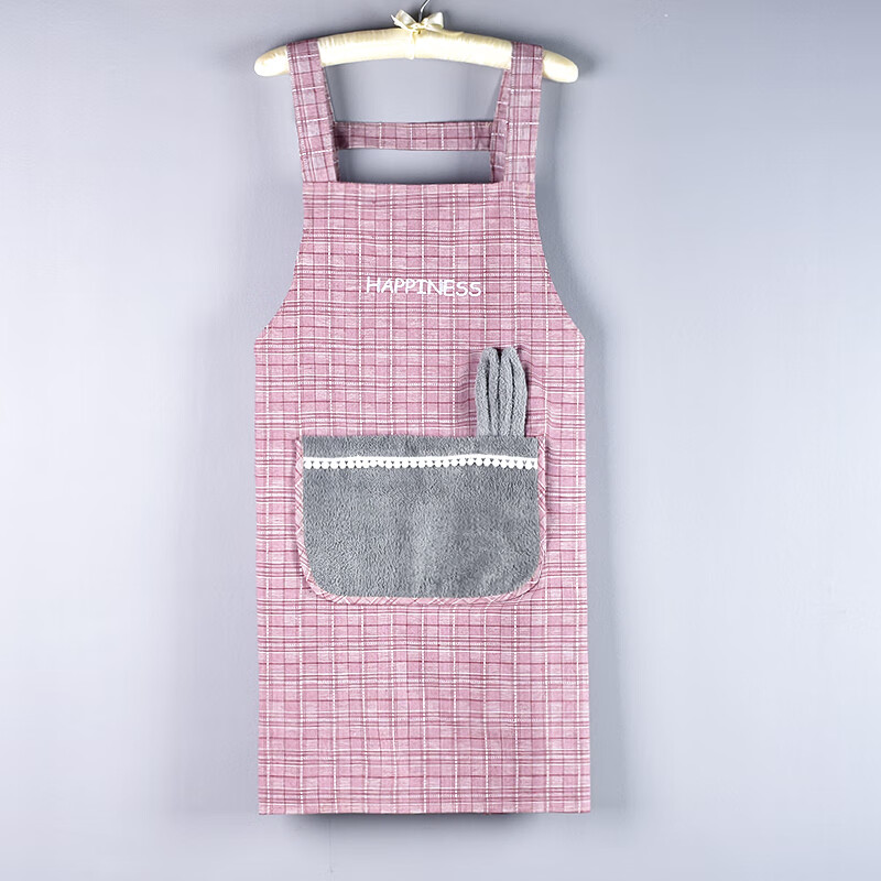 茶光新款纯棉围裙家用厨房透气布料做饭围腰女韩版日系时尚工作服夏季