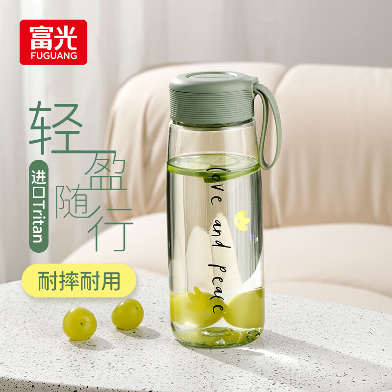 富光塑料杯tritan材质茶杯水杯学生便携创意杯子耐摔夏天简约太空杯使用感如何?