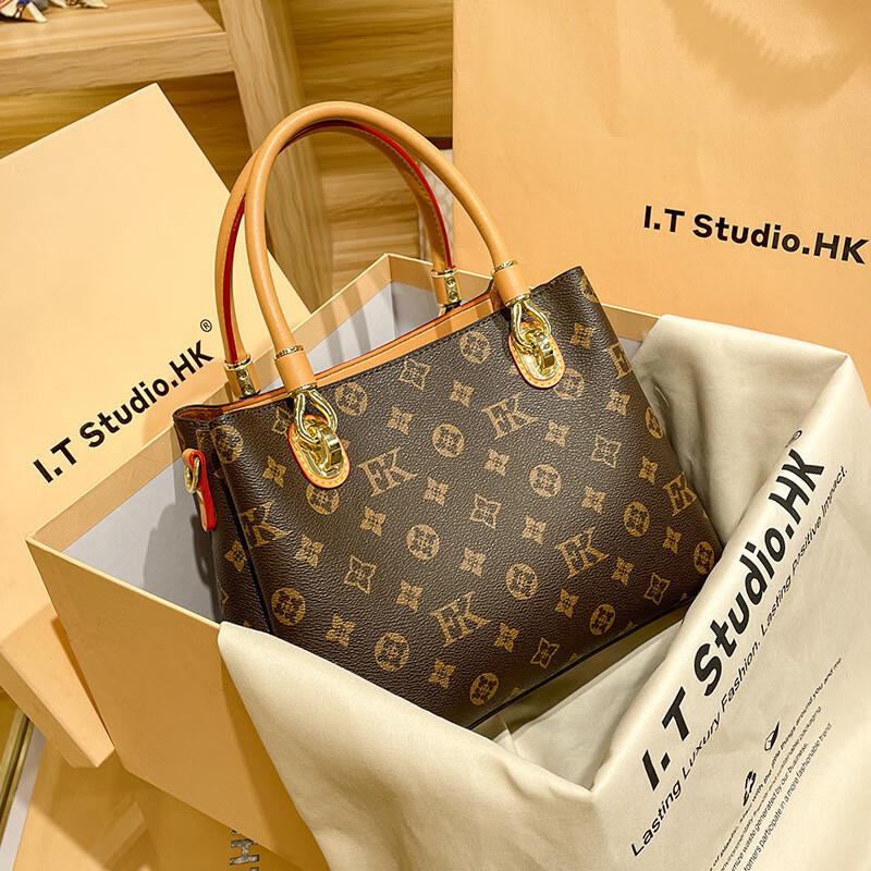 charine&kath 小&ck女包真皮休闲通勤包大容量女士手提包轻奢高级感单