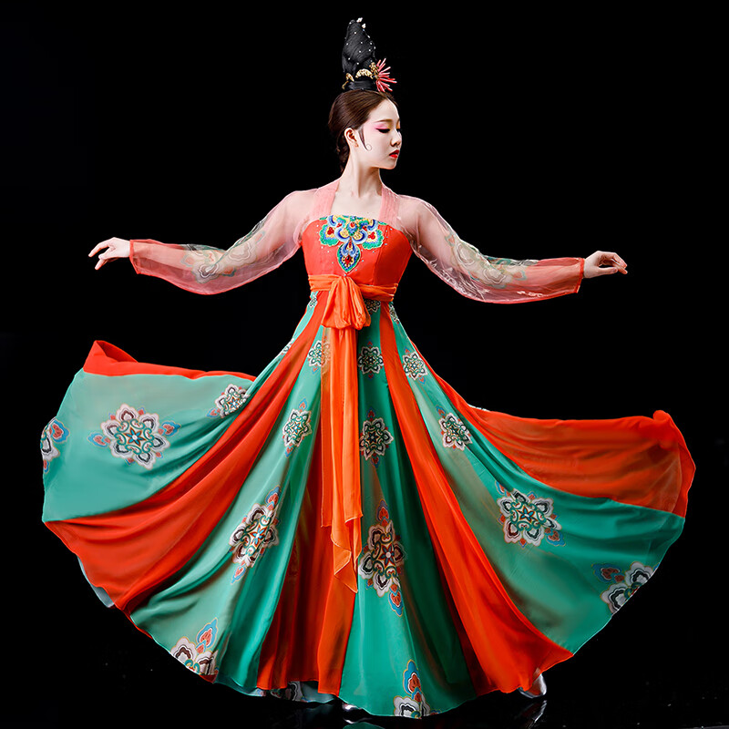 澳颜莱舞蹈演出服成人演出服唐印古典舞蹈服女新款飘逸表演舞台服饰