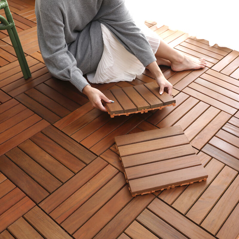 重蚁木阳台地板 重蚁木户外阳台防腐木地板露台拼接实木阳光房地板