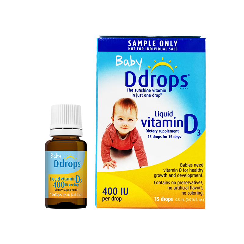 Ddrops��׿˼��þпҺ��� ��ͯ�� ��d3k2þп ��ͯҺ��������� Ӥ��D3�μ� 0.5ml*1ƿ 19.9Ԫ