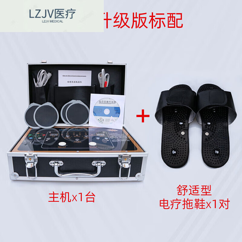 生物电按摩器家用理疗经络疏通电疗仪全身人体细胞养生仪 黑色标配套餐