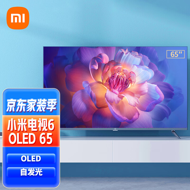 小米电视6代 65英寸OLED全面屏4k超薄高清客厅大屏游戏教学网络会议智能液晶平板电视机巨幕彩电挂架套装