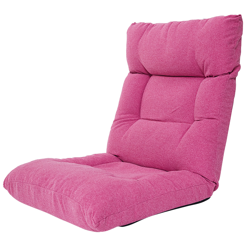 简氧榻榻米沙发椅 可拆洗简易单人休闲小沙发 头部可独立调节榻榻米懒人沙发椅 卧室床上阳台飘窗靠背椅子 玫红色