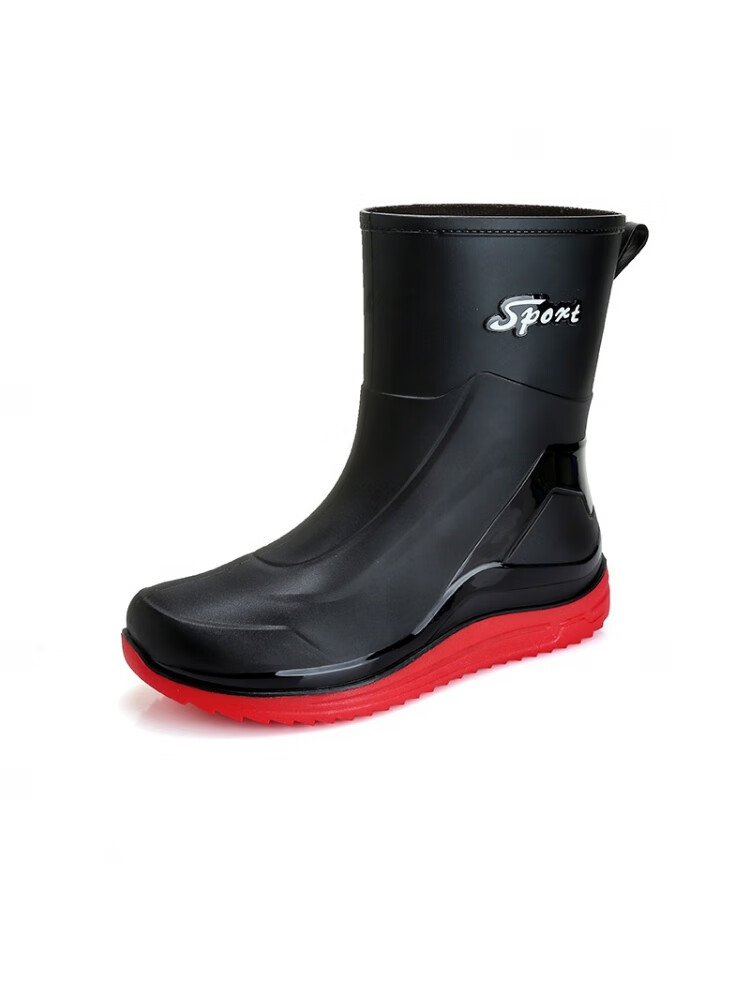 zuylfyp欧美雨鞋男中筒防滑钓鱼雨靴防水鞋加绒保暖厨房束口胶鞋洗车