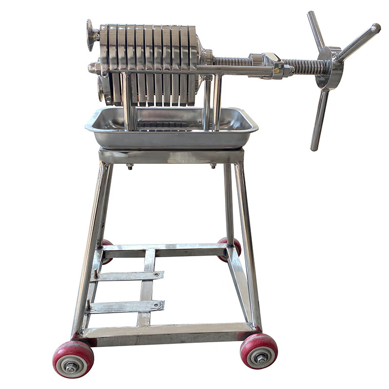 不锈钢板框过滤器精密食用葡萄酒过滤机多层液体纸板压滤机 100型过滤