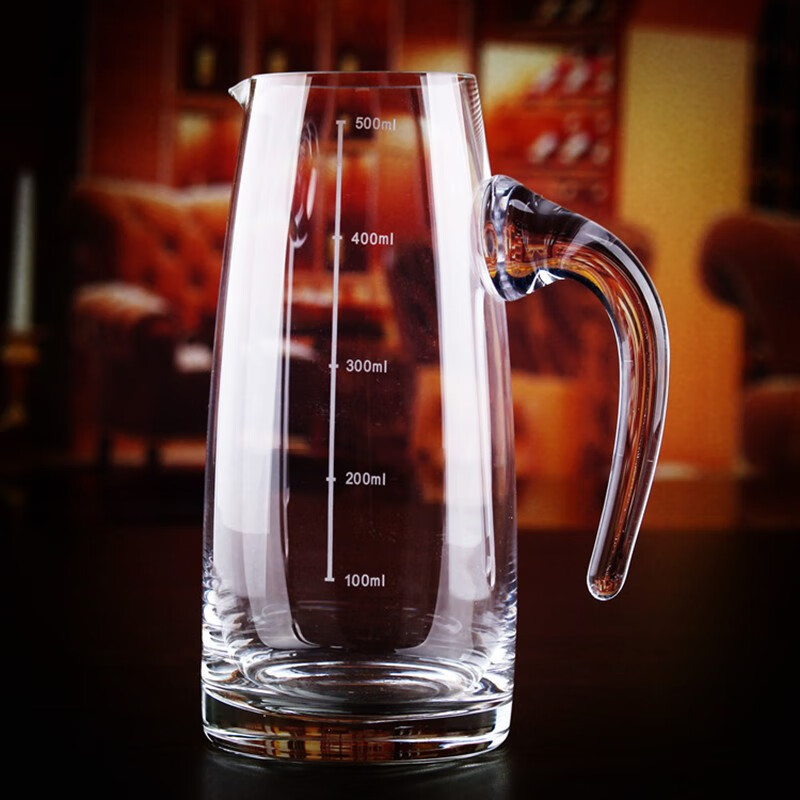 福梦兹白酒分酒器红酒醒酒器玻璃带把透明洋酒公杯分酒壶分酒瓶子大容