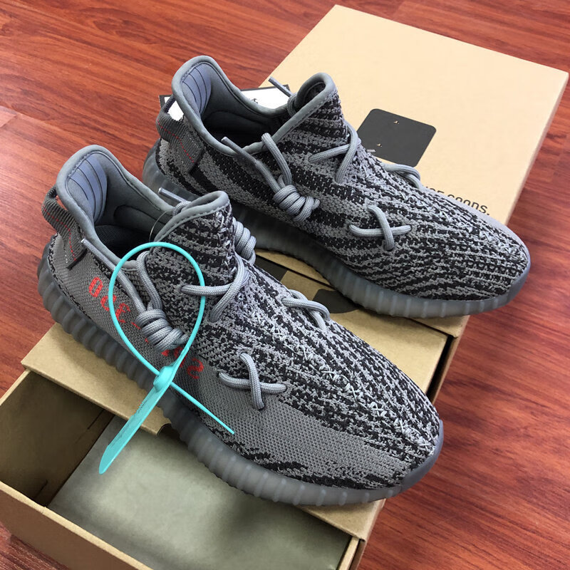 椰子鞋350满天星网面透气莆田过毒运动跑步休闲鞋 新灰橙(三杠过毒版)