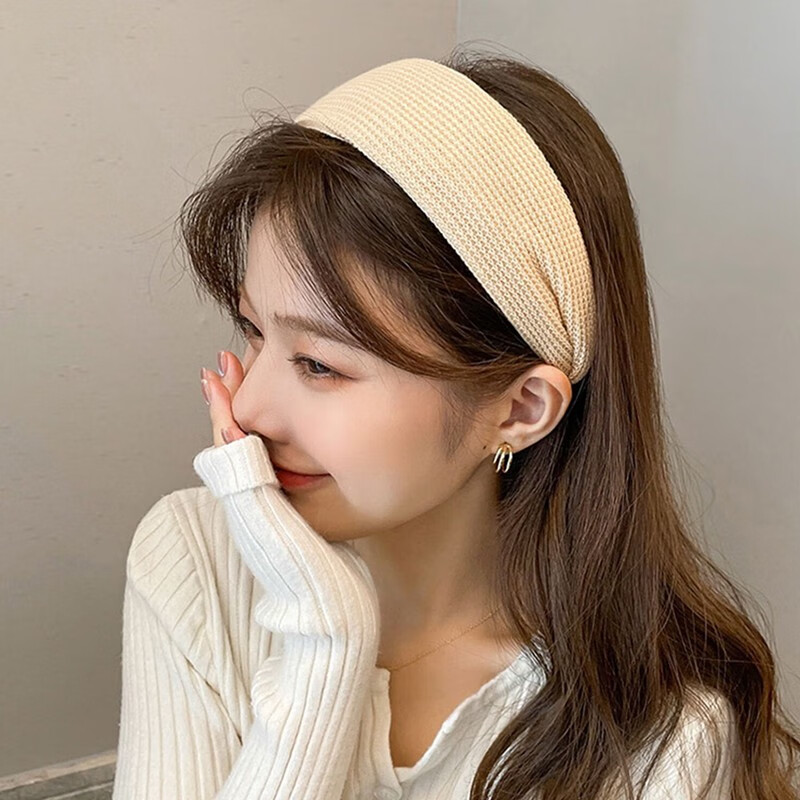 弥俏黑色遮白发头饰发箍女日常佩戴成人洗脸压发头箍纯色宽边发卡发窟