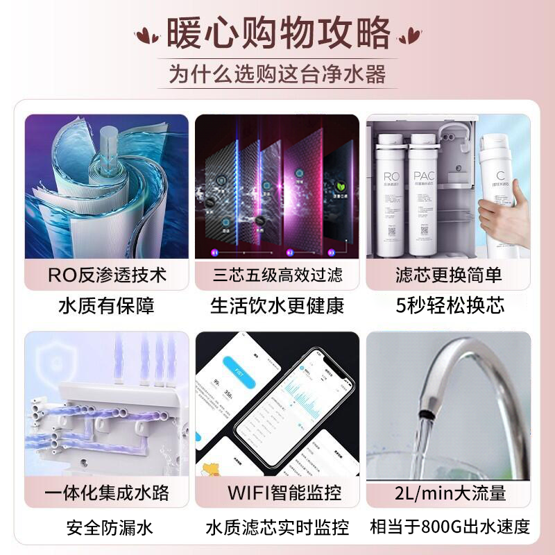 美的（Midea）出品华凌净水器家用直饮厨下式纯水机前置过滤器RO反渗透 WAH75-03