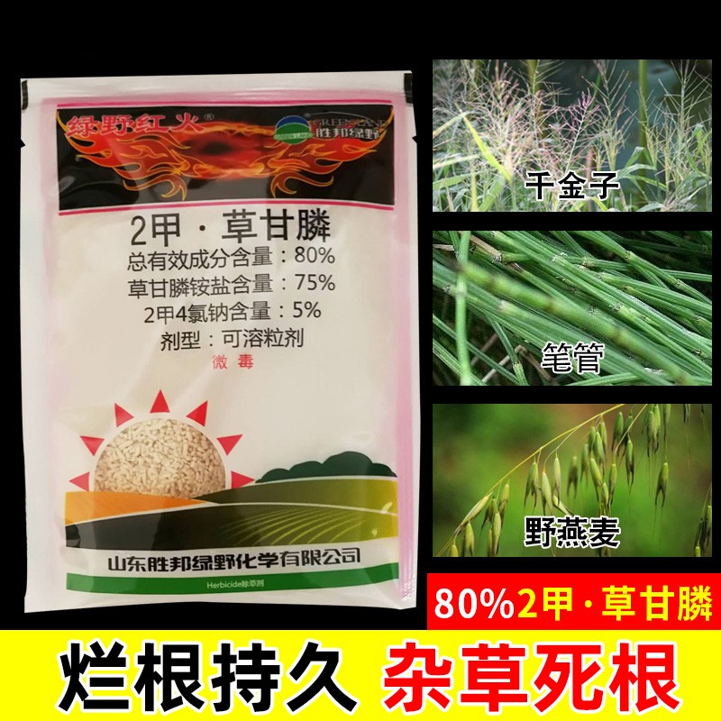 land笔管劲锄2二甲草甘磷除笔管草专用农药烂根连根死杂草除草剂 50g
