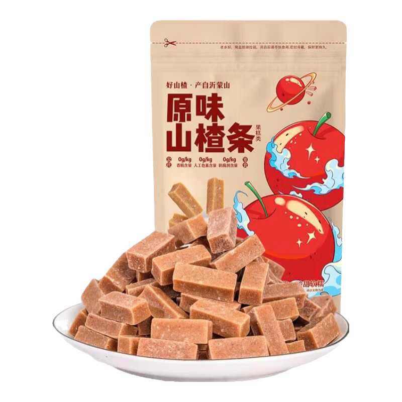 沂蒙公社山楂条500g无添加剂酸甜山楂零食 原味山楂条 500g*1袋