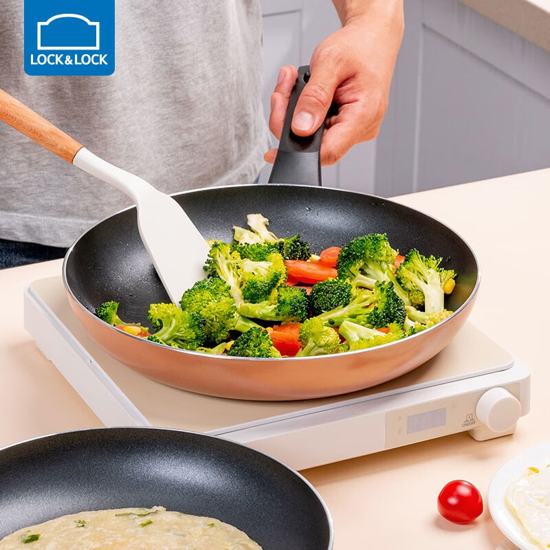 乐扣乐扣（LOCK&LOCK）不粘煎锅平底锅加高牛排锅炒菜锅家用多功能锅煎蛋锅电磁炉通用 24cm