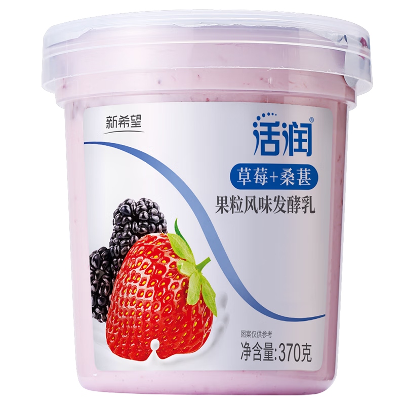活润 果粒风味发酵乳 草莓+桑葚味 370g*2杯