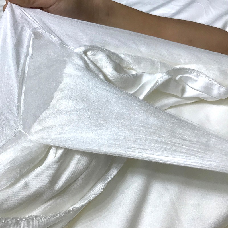 柚言四季蚕丝被提花桑蚕丝夏凉被子双人手工保暖子母被春秋被芯 本白 220x240cm春秋被(蚕丝4斤)
