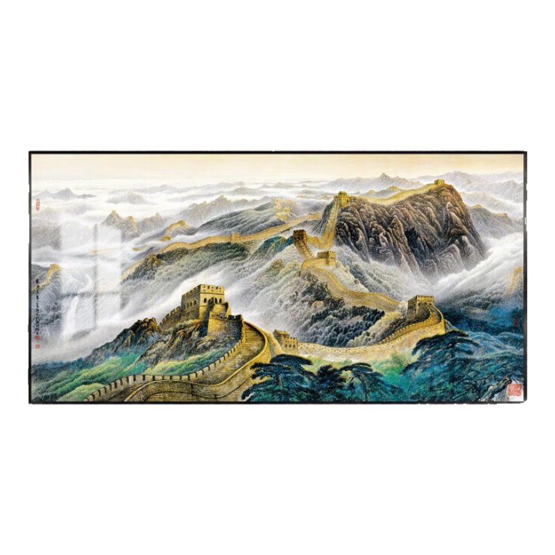 良品大師 大尺寸電表箱裝飾畫入戶玄關(guān)客廳掛畫配電箱遮擋壁畫弱電箱北歐風免打孔背景畫電閘盒墻畫 萬里長城（鋼化水晶畫面） 高40*寬80遮擋30*70 上掀款