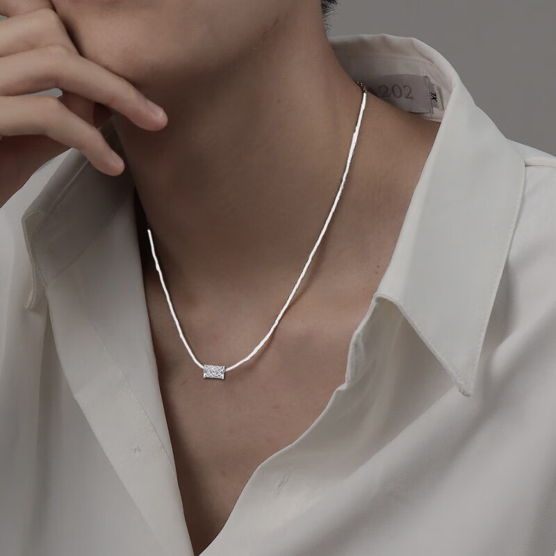 碧貂交织项链男潮蛇骨链潮牌百搭学生项链感男生锁骨链颈链送男 链