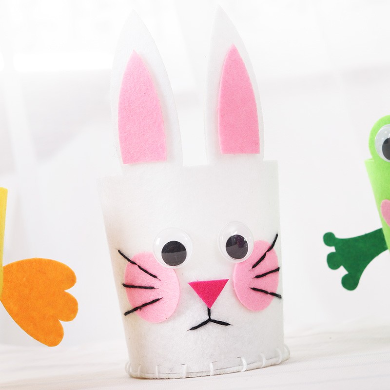 艺趣儿童手工制作材料包3-6岁幼儿园宝宝自制diy笔筒创意小篮子复活节