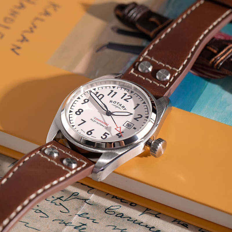 劳特莱（Rotary）英国 突击队系列男表自动机械手表飞行员欧美男士腕表生日礼物 GS05470/18