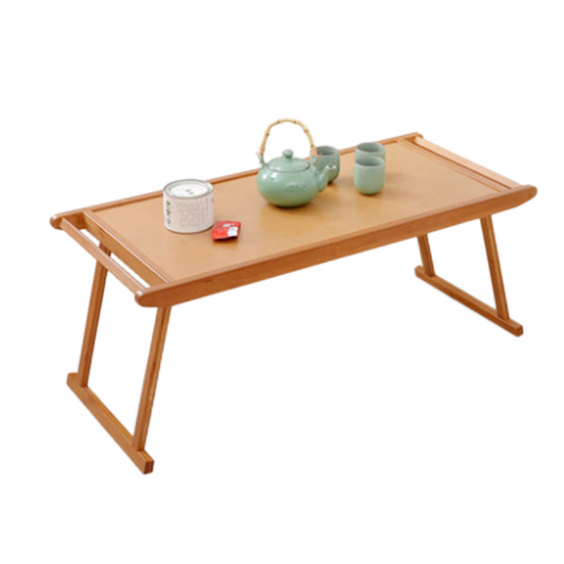 竹中煌楠竹炕桌简约功夫茶桌茶几折叠仿古矮桌折叠茶几茶台飘窗炕几 小号折叠茶几