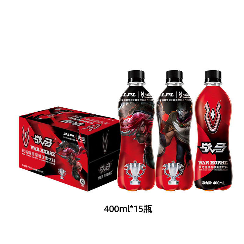 战马能量型饮料牛磺酸饮料整箱400ml*15瓶 400ml*15瓶/箱