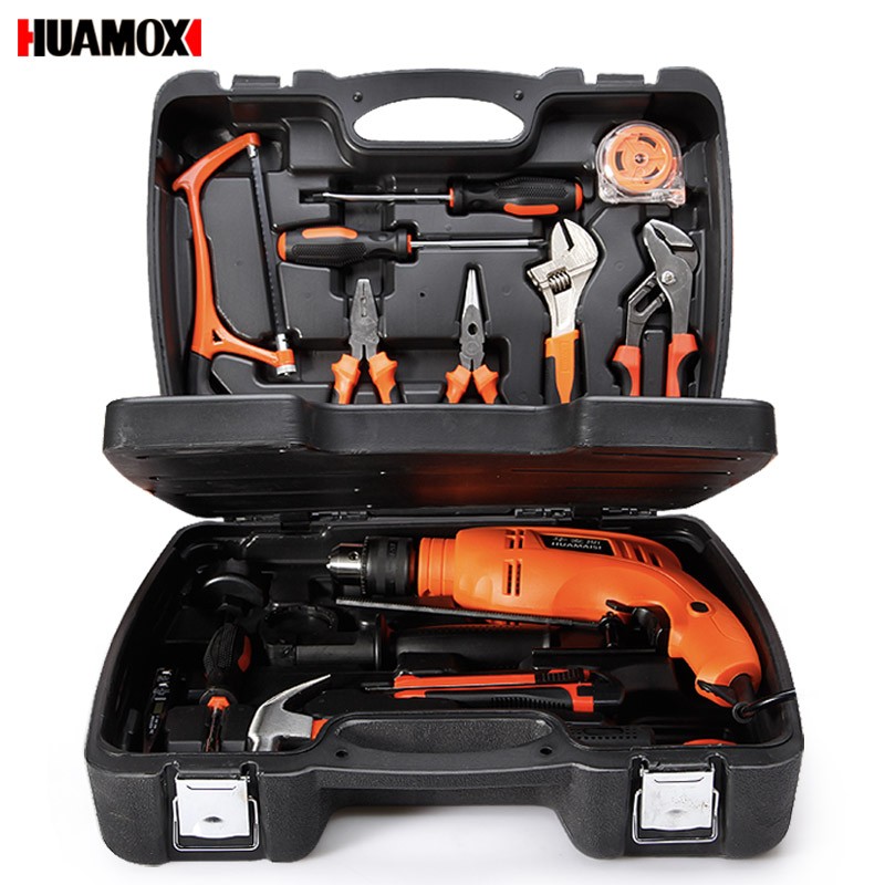 华麦斯工具箱家用工具套装家庭工具箱套装多功能维修木