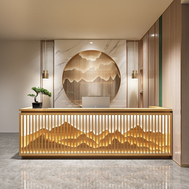 澳颜莱茶吧台  收银台中式前台小型店铺养生馆茶楼足浴茶楼民宿瑜伽馆