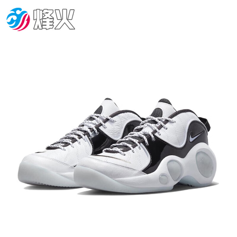 耐克(nike)烽火 nike air zoom flight 95 黑白 基德大眼睛篮球鞋dv