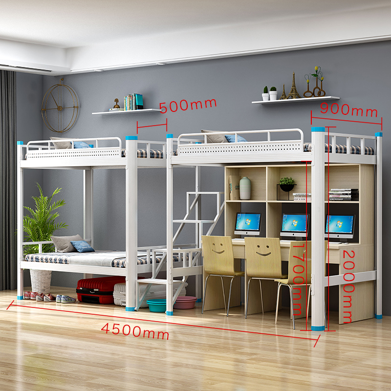 成人学生上下床双层床两层大学上床下桌宿舍公寓床宿舍床上下铺三人床