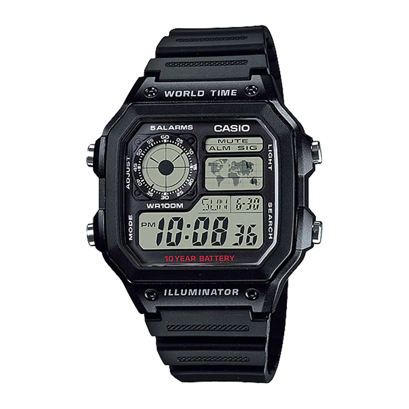 ڲŷCASIO ๦ܻ˶ ʯӢоʿ AE-1200WH-1A155Ԫ